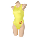 TV Baywatch Alerte à Malibu(2024) C.J. Parker Maillot de Bain Jaune Une Pièce Cosplay Costume