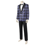 TV The Penguin(2024) Oswald Cobblepot Tenue à Carreaux Violet Cosplay Costume