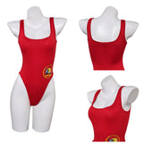 Cosplay Costume C.J. Parker/Victoria Leeds Baywatch TV Cosplay Maillot de Bain Une Pièce Rouge Femme