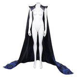 Wicked: For Good(2025) Elphaba Cape Noire à Imprimé Motif Bleu Cosplay Costume