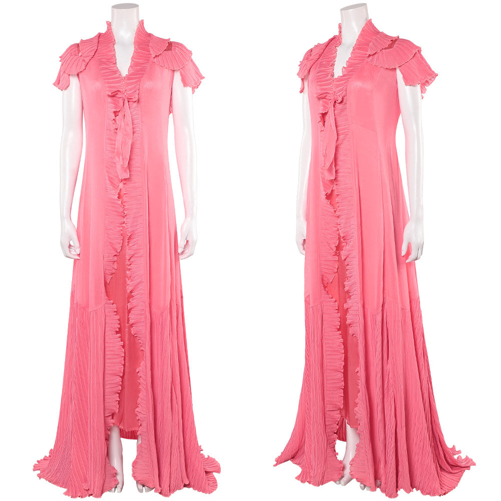 Wicked: For Good(2025) Glinda Pyjama Robe Rose Cosplay Costume ...
