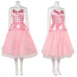 Wicked: For Good(2025) Glinda Robe à Bretelles Rose Cosplay Costume Ver.2