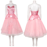 Wicked: For Good(2025) Glinda Robe à Bretelles Rose Cosplay Costume Ver.2