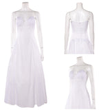 Wicked: For Good(2025) Glinda Robe Blanche sans Bretelles Cosplay Costume