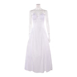 Wicked: For Good(2025) Glinda Robe Blanche sans Bretelles Cosplay Costume