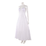 Wicked: For Good(2025) Glinda Robe Blanche sans Bretelles Cosplay Costume