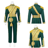 Wicked: For Good(2025) Prince Fiyero Tenue Verte et Or Cosplay Costume Ver.2