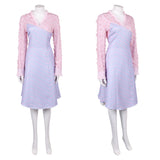Wicked: For Good(2025) Robe à Rayures Roses et Violettes Cosplay Costume