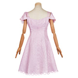 Wicked(2024) Glinda Robe Rose Cerceau Imprimé Cosplay Costume