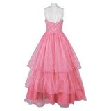 Wicked(2024) Glinda Robe Tube Rose Cosplay Costume