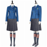 Wicked(2024) Uniforme Scolaire Bleu Cosplay Costume