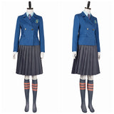 Wicked(2024) Uniforme Scolaire Bleu Cosplay Costume