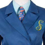 Wicked(2024) Uniforme Scolaire Bleu Cosplay Costume