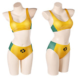 X-Men Rogue Maillot de Bain Bikini Jaune Sexy Cosplay Costume