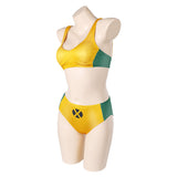 X-Men Rogue Maillot de Bain Bikini Jaune Sexy Cosplay Costume