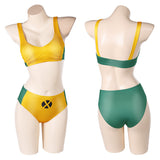 X-Men Rogue Maillot de Bain Bikini Jaune Sexy Cosplay Costume