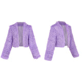 Zootopia 2(2025) Gazelle Veste en Peluche Violet Cosplay Costume