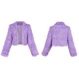 Zootopia 2(2025) Gazelle Veste en Peluche Violet Cosplay Costume