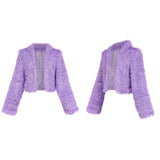 Zootopia 2(2025) Gazelle Veste en Peluche Violet Cosplay Costume