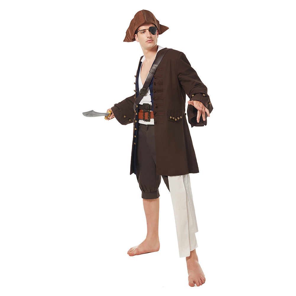 Film Pirates of the Caribbean Pirates des Caraïbes Jack Sparrow Uniforme Cosplay Costume