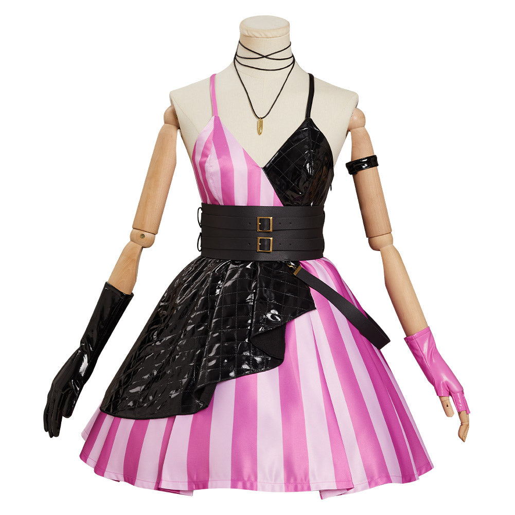 LoL Jinx Lolita Gothique Robe Cosplay Costume