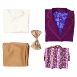 1971 Charlie et la Chocolaterie Willy Wonka Ensemble Violet Cosplay Costume