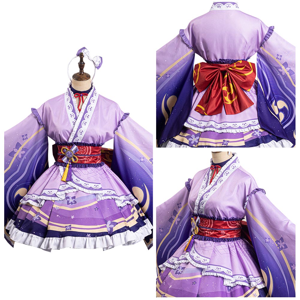 Genshin Impact Lolita Raiden Shogun Jeu Design Original Cosplay Costume Carnaval