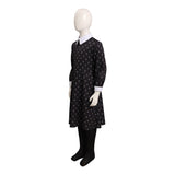 TV Enfant Wednesday Addams Robe Cosplay Costume Halloween Carnival