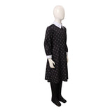 TV Enfant Wednesday Addams Robe Cosplay Costume Halloween Carnival