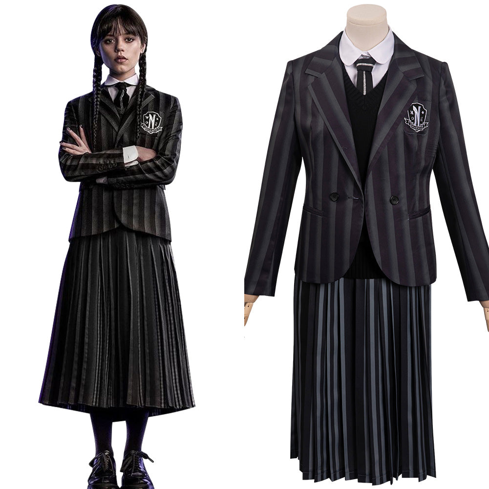 TV Adulte Wednesday Addams Uniform Cosplay Costume