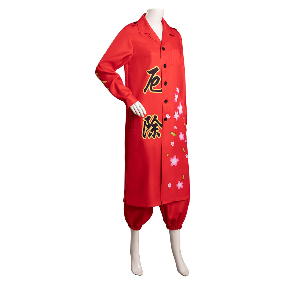 Bosozoku Kimono Rouge Uniforme Manteau Cosplay Costume