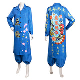 Bosozoku Kimono Bleu Uniforme Manteau Cosplay Costume Carnaval