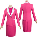 Film Barbie Rose Femme Uniforme Ensemble Cosplay Costume Halloween Carnaval