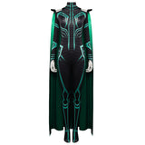 Film Thor: Ragnarok Hela Femme Vert Uniform Ensemble Cosplay Costume