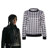 Adulte Wednesday Addams Wednesday Chemise à Carreaux Cosplay Costume