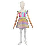 2023 Film Enfant Barbie Robe Imprimée Margot Robbie Cosplay Costume
