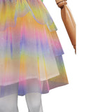 2023 Film Enfant Barbie Robe Imprimée Margot Robbie Cosplay Costume