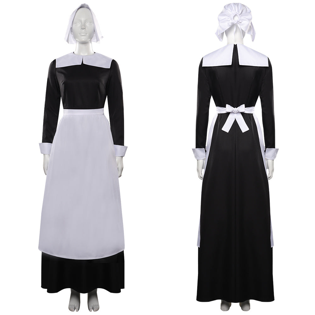 Adulte Wednesday Addams Maid Robe Cosplay Costume