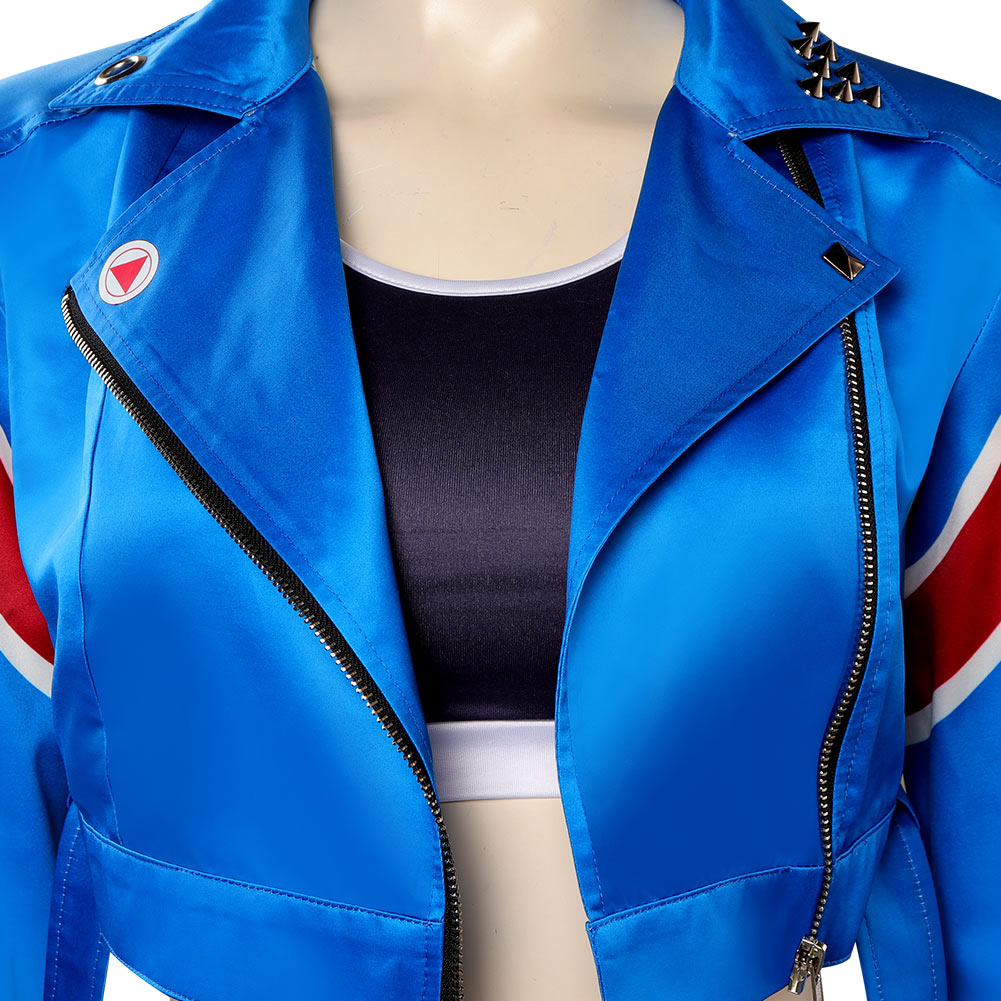Street Fighter 6 Cammy Jeu Femme Bleu Cosplay Costume