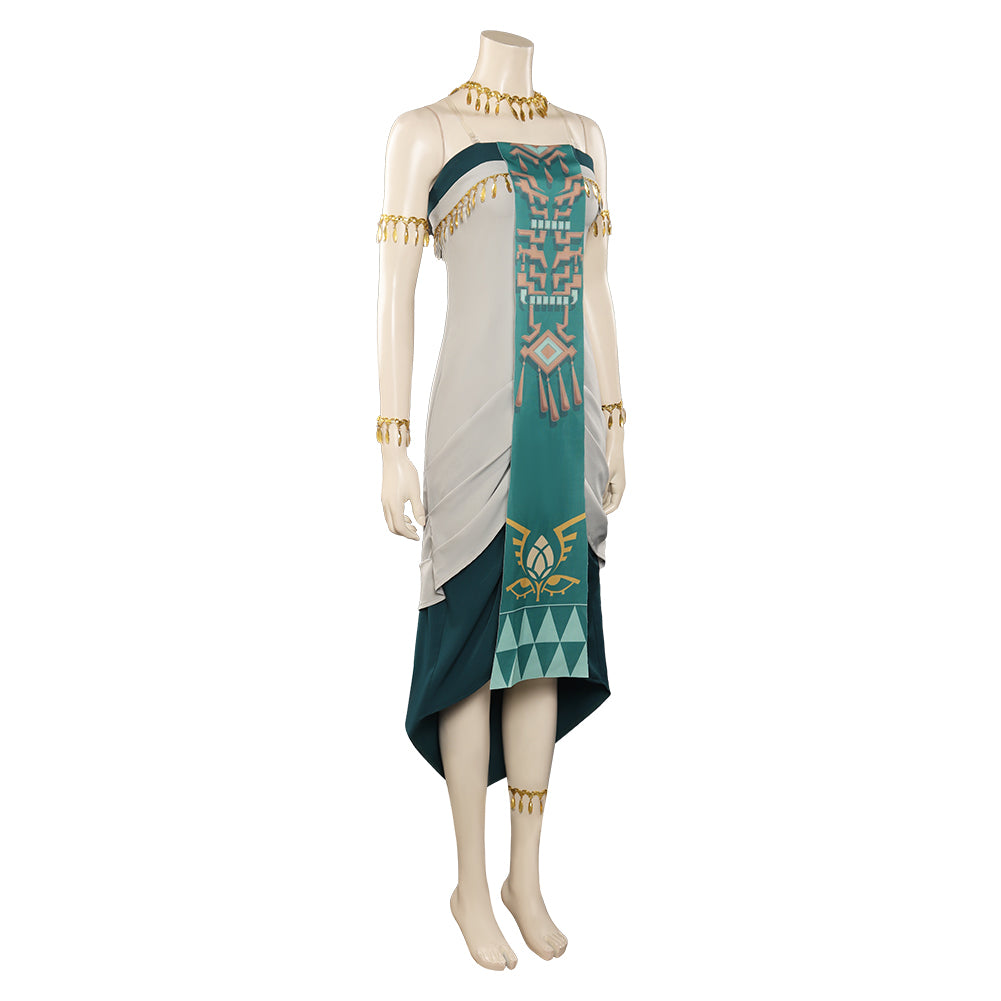The Legend of Zelda: Tears of the Kingdom Zelda Jeu Robe Cosplay Costu ...