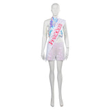2023 Film Barbie Président Bijoux Paillettes Perlées Uniform Costume Carnaval
