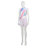 2023 Film Barbie Président Bijoux Paillettes Perlées Uniform Costume Carnaval