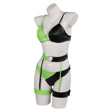 Anime Kim Possible Shego Lingerie Cosplay Costume