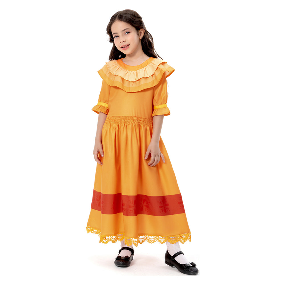6-12 ans Fille Encanto Princesse Pepa Robe Cosplay Robe De Fête