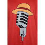 Film One Piece Red Luffy T-shirt Cosplay Costume