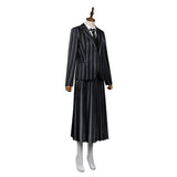 Adulte Wednesday Addams Wednesday Robe Uniforme Scolaire Cosplay Costume