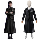 Enfant Wednesday Addams Wednesday Robe Uniforme Scolaire Cosplay Costume