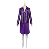 Adulte Wednesday Addams Wednesday Violet Uniforme Scolaire Cosplay Costume Carnaval
