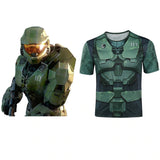 Halo Master Chief John Jeu T-shirt Cosplay Costume Design Original