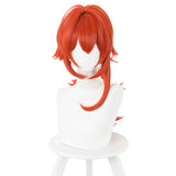 Genshin Impact Diluc Perruque Rouge Cosplay Perruque